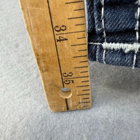 True Religion Men's Jeans 34 Dark Blue Skinny Pocket Flap Preppy Normcore Jeans - Picture 13 of 14